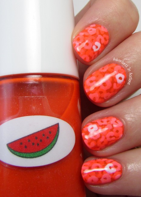 Cheetah Print Pond Mani The Nail Junkie Watermelon 2