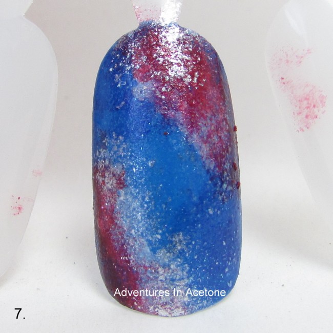 Patriotic Galaxy Nail Art Tutorial step 7