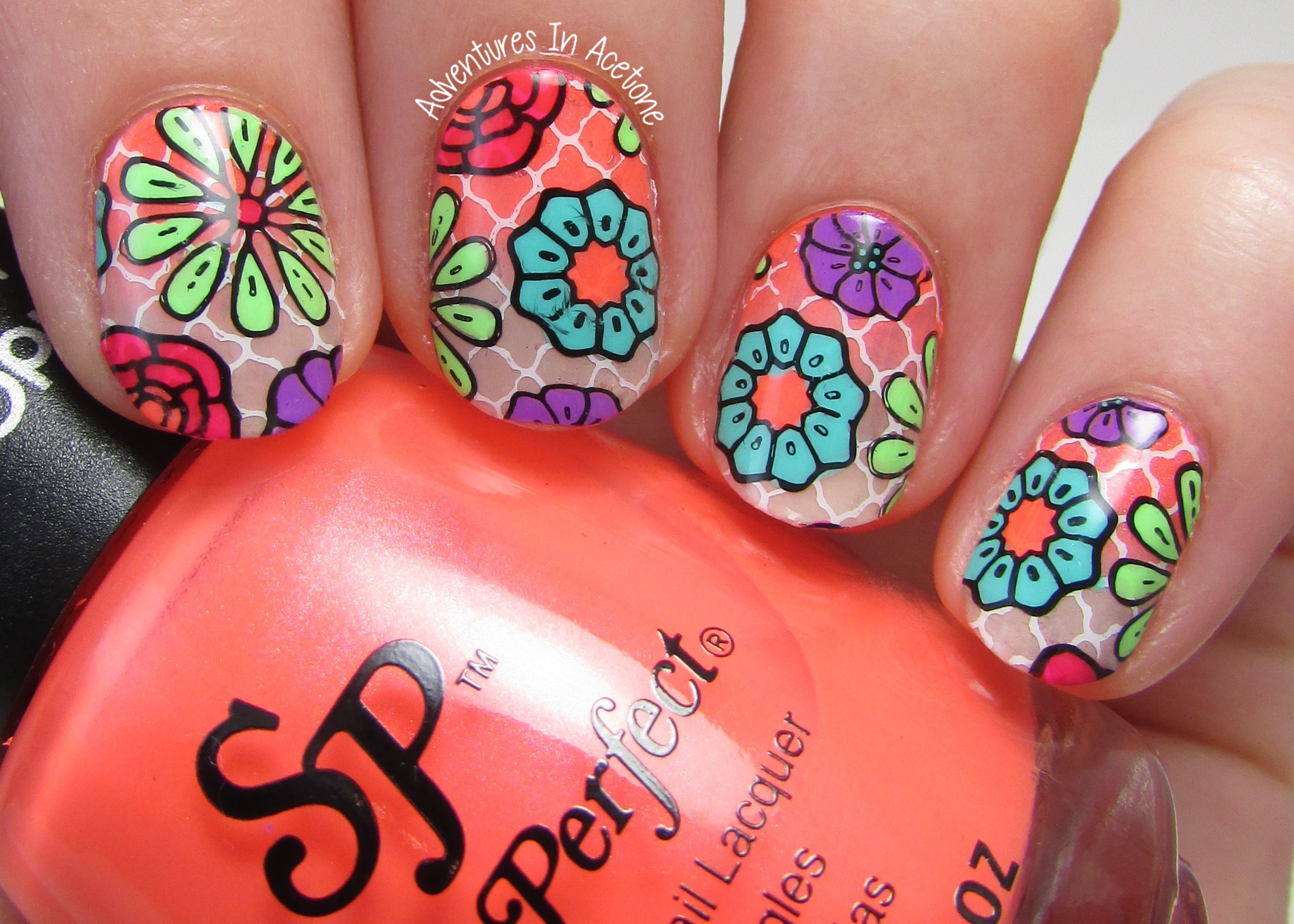 Tutorial Tuesday: Double Stamping Floral Decals with the ÜberChic