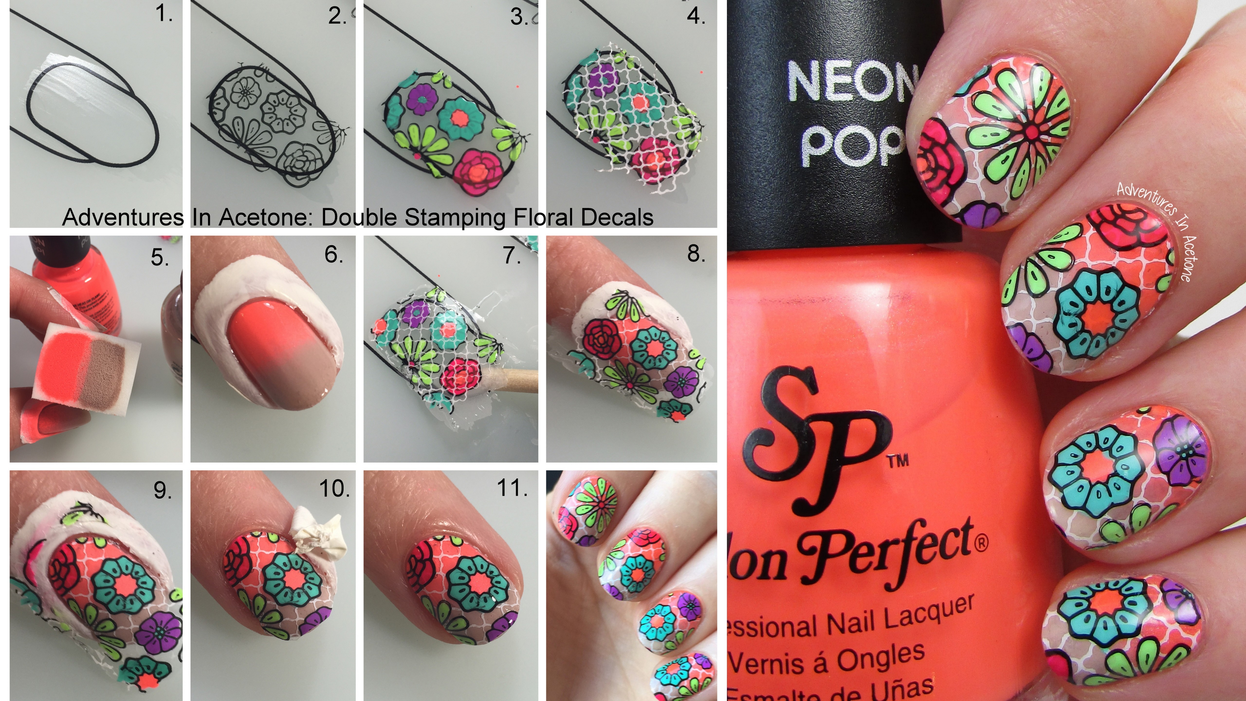 Tutorial Tuesday: Double Stamping Floral Decals with the ÜberChic