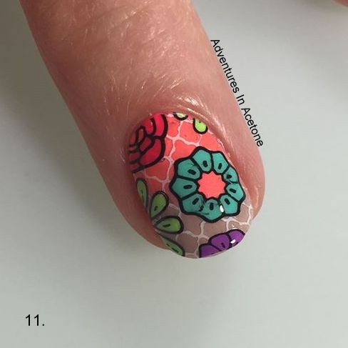 Double Stamping Floral Decals Tutorial Step 11