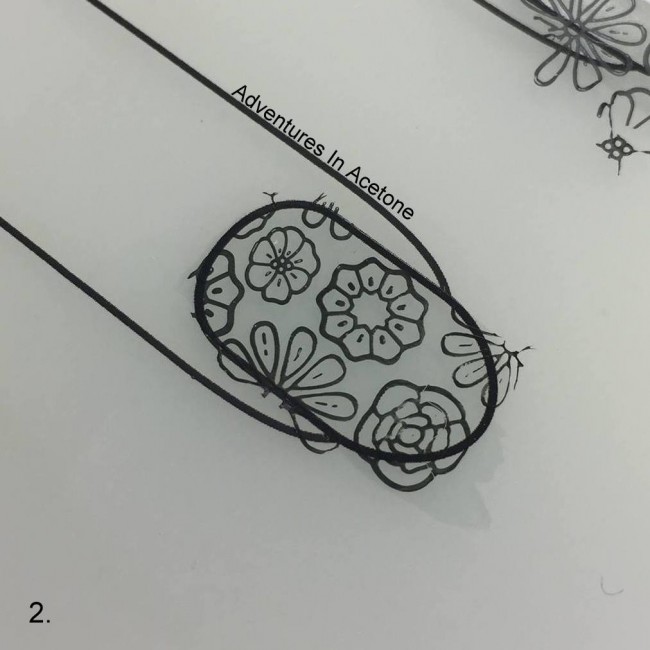 Double Stamping Floral Decals Tutorial Step 2