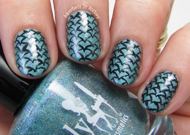 Girly Bits Get Weaponized Dragon Scale Nail Art 1