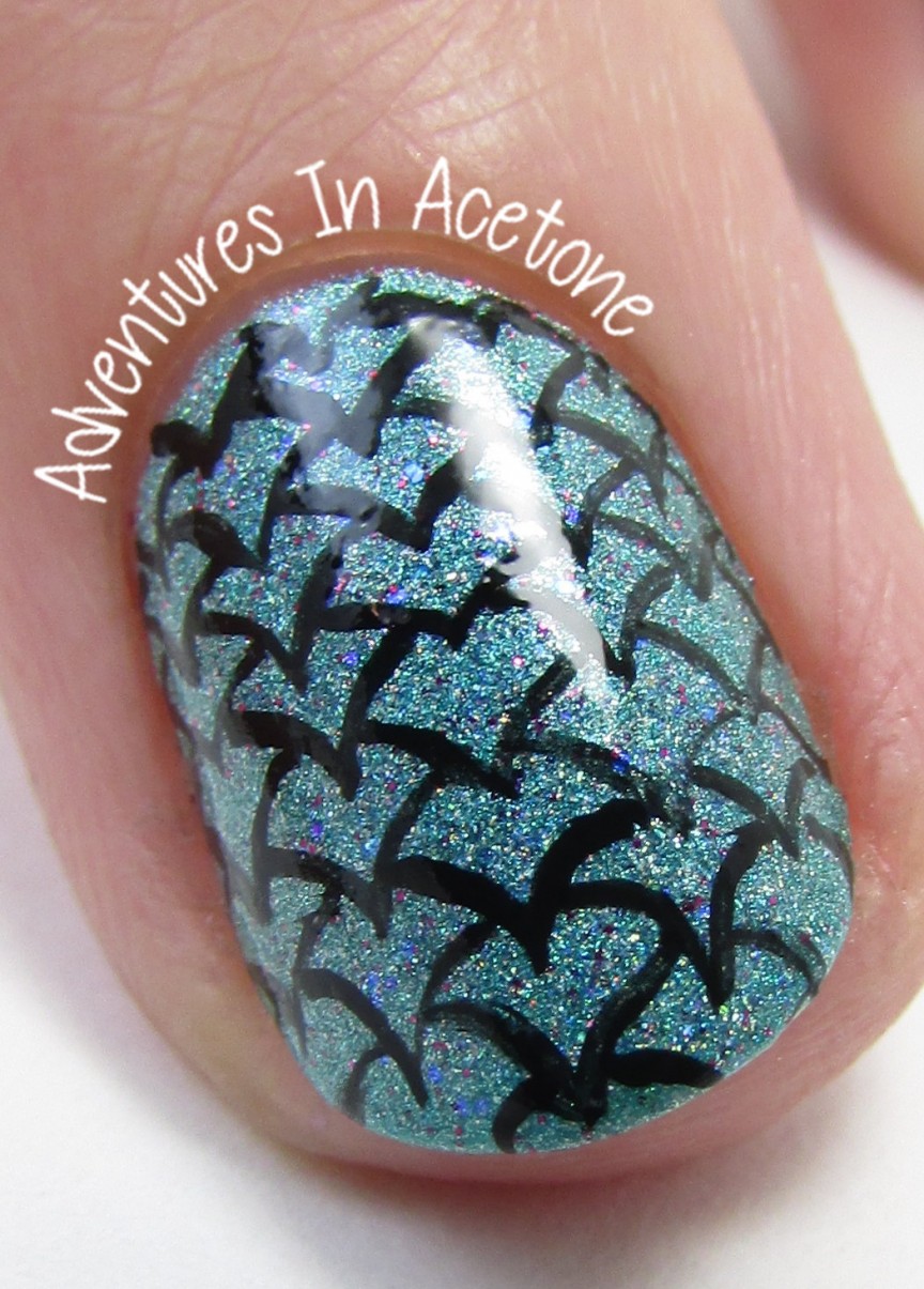 Dragon Scale Nail Art with Girly Bits Get Weaponized! Adventures In