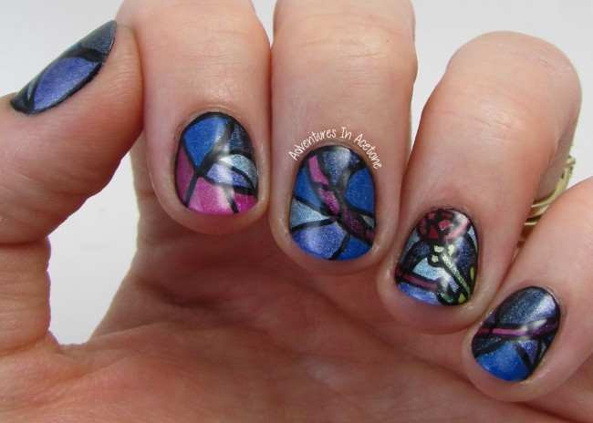 Stained Glass Nail Art 1-001