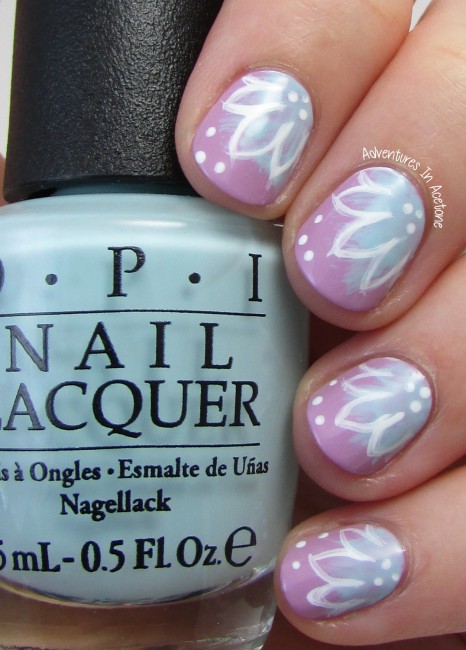 OPI Venice Splash Floral Nail Art 2