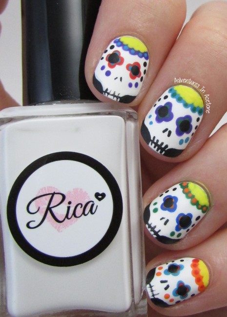 Sugar Skull Nail Art 2