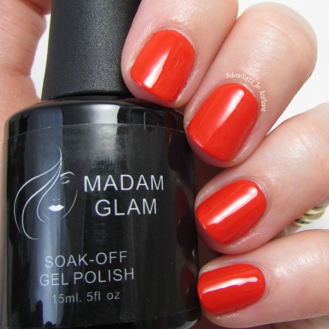 Madam Glam True Fire Brick Red soak off gel 1