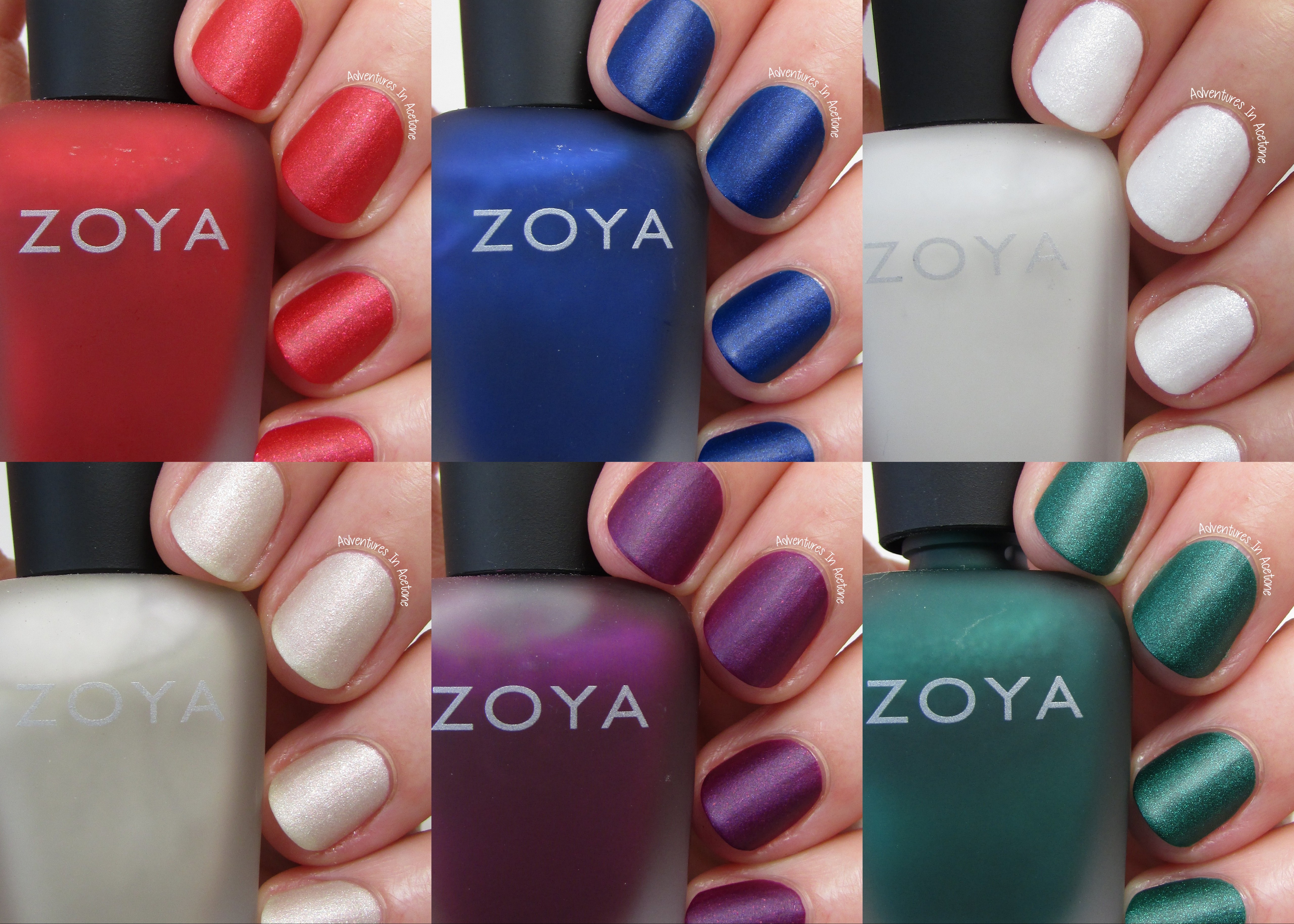 Swatch Sunday: Zoya Matte Velvets for Winter/Holiday 2015 - Adventures In  Acetone