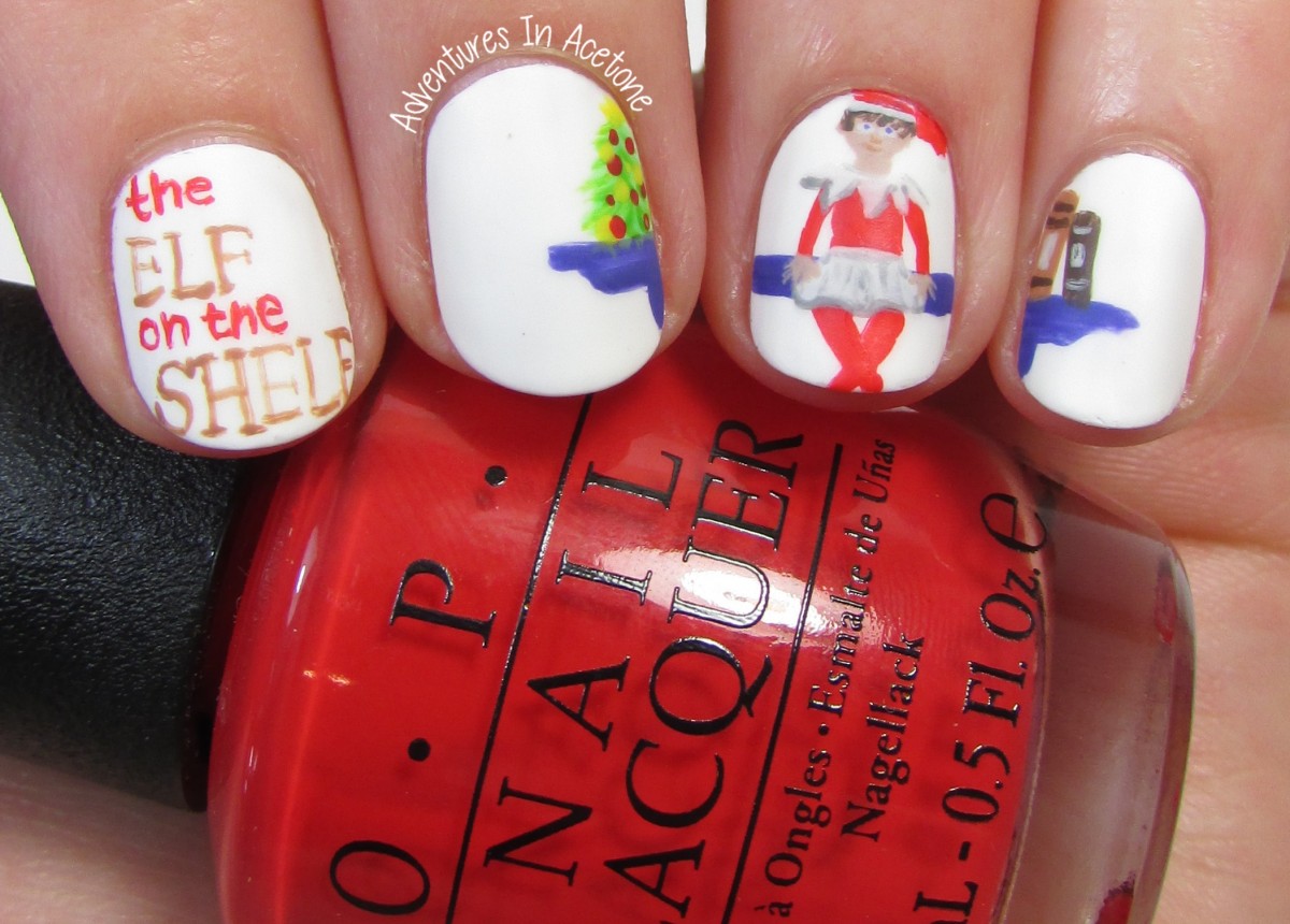 The Digit-al Dozen DOES Traditions, Day 1: Elf on the Shelf Nail Art ...