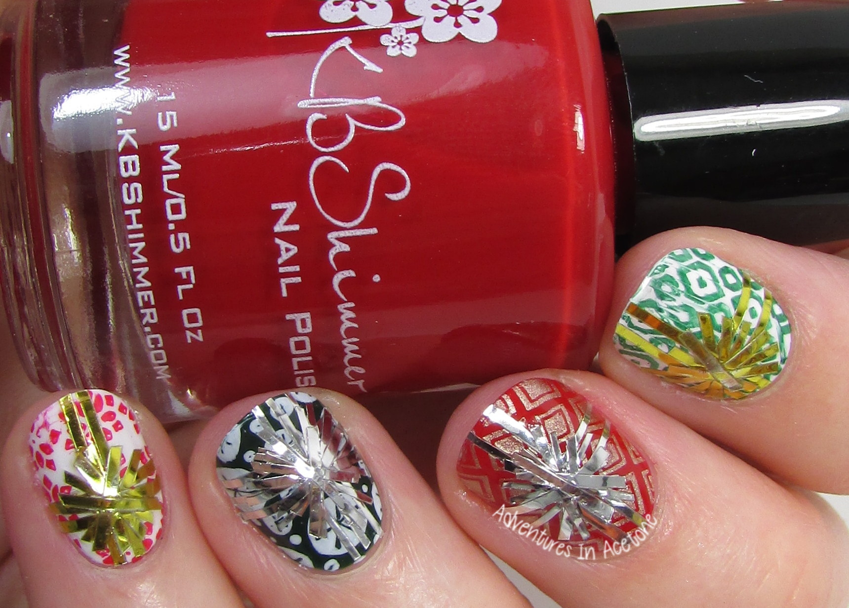 The Digit-al Dozen DOES Traditions, Day 5: Gift Wrap Nail Art (40 Great Nail  Art Ideas: Christmas) - Adventures In Acetone