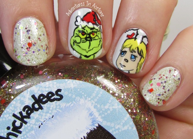 How the Grinch Stole Christmas Nail Art 1