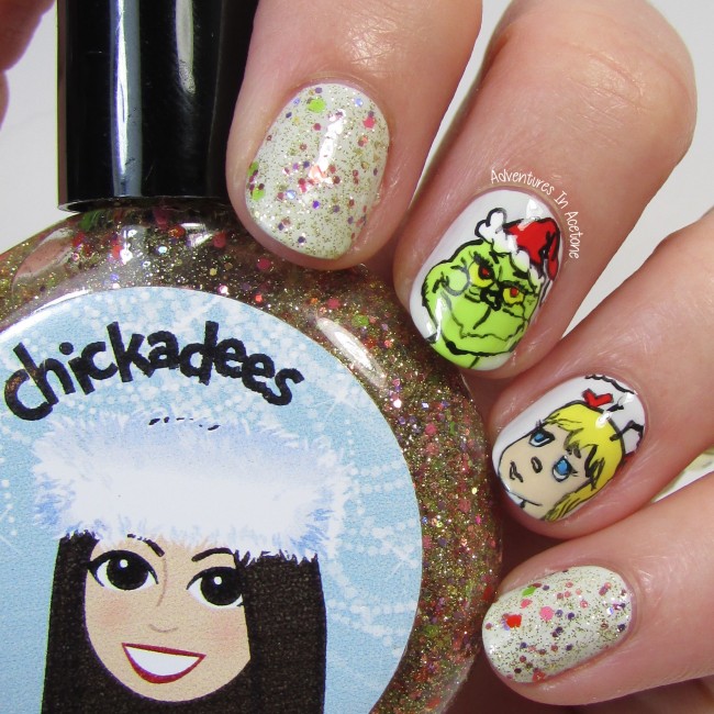 How the Grinch Stole Christmas Nail Art 2
