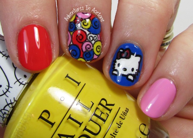 OPI Hello Kitty Nail Art 1