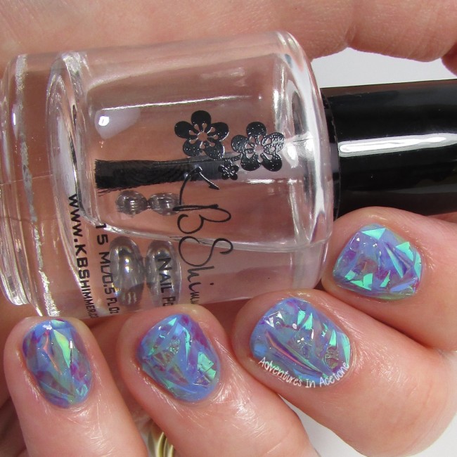 Opal Shattered Glass Nail Art 1-001