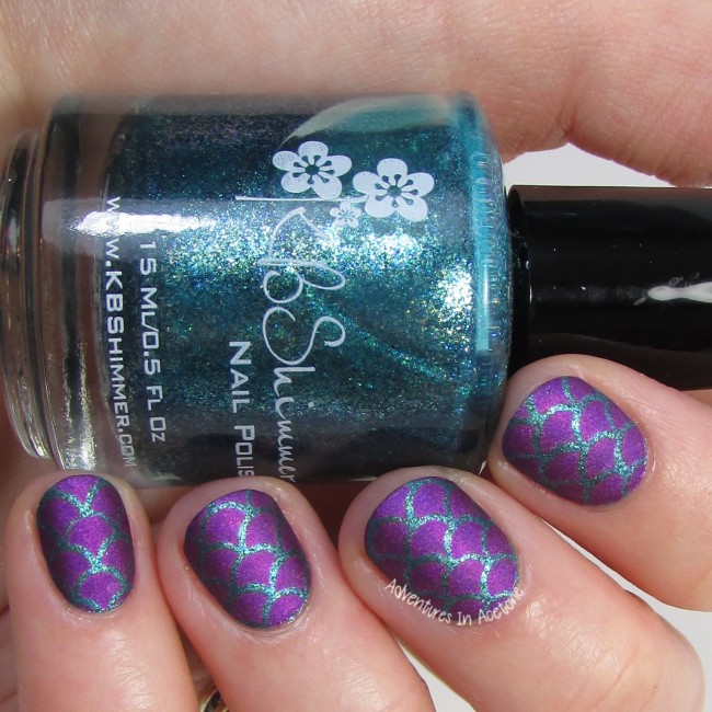 Purple Mermaid Scale Nail Art 2