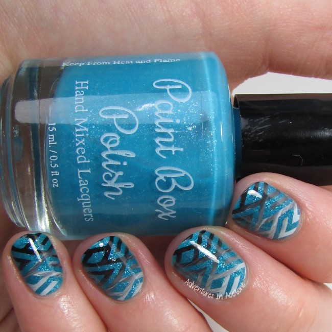 Paint Box Polish Blue Above the Bay Stamping Gradient 1-001