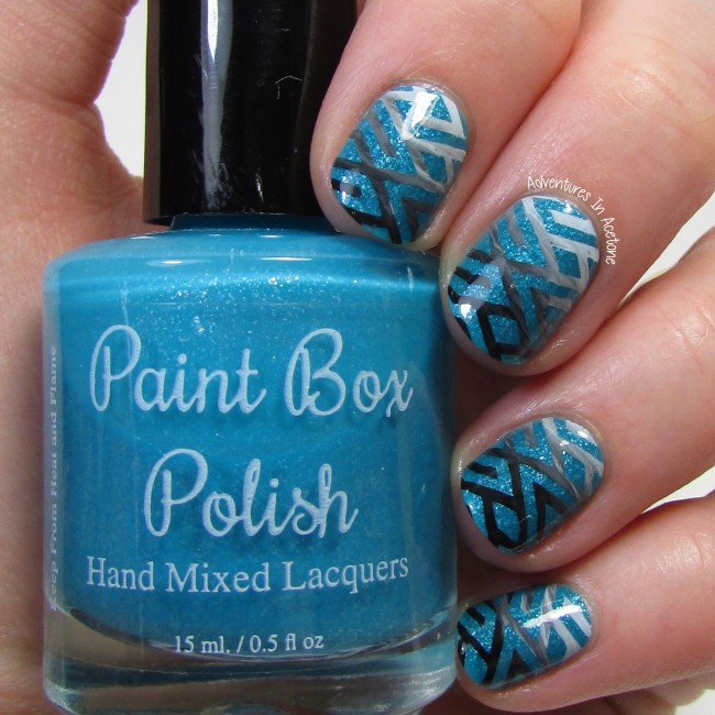 Paint Box Polish Blue Above the Bay Stamping Gradient 2