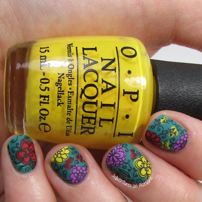 LuLaRoe Floral Leggings Inspired Nail Art! - Adventures In Acetone