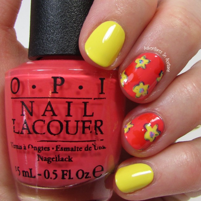 LuLaRoe Floral Nicole Dress Inspired Nail Art! - Adventures In Acetone