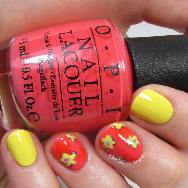 LuLaRoe Floral Nicole Dress Inspired Nail Art! - Adventures In Acetone