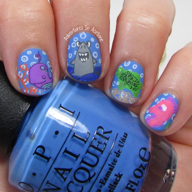 monster university nail art