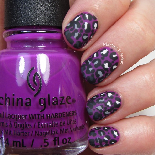 Prairie Beauty: NAIL ART: Mauve Plum Leopard Print Nails