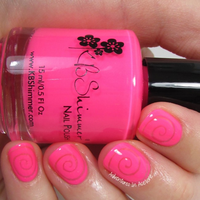 Hot Pink Negative Space Spirals 2-001