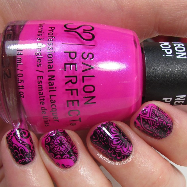 Pink Paisley Nail Art 2-001