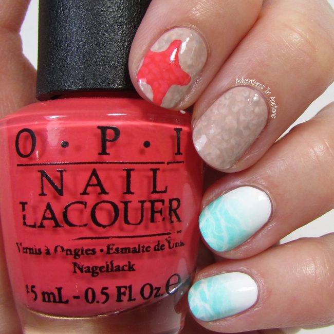 beach nail art tutorial