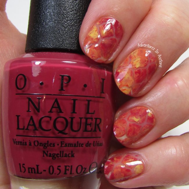 Fall Negative Space Quatrefoil Nail Art 1