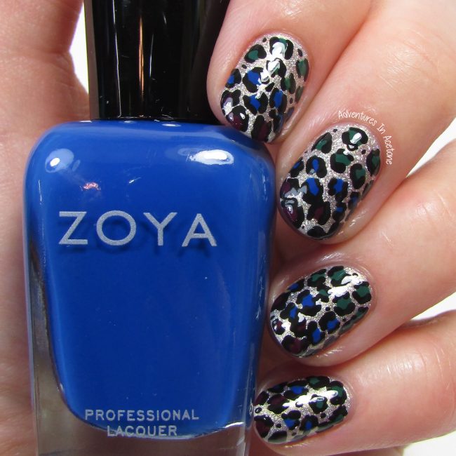 Zoya Urban Grunge Gradient Leopard Nail Art 1