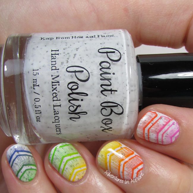 Rainbow Chevron Nail Art 2